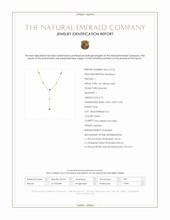 0.62 Ct.Tw.Total Carat Weight Emerald and Natural Diamond Accent Stones Necklace, 14K Yellow Gold Scan Report