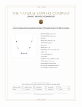 0.18 Ct. Blue Sapphire Accent Stones Necklace, 14K White Gold Scan Report