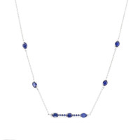 0.18 Ct. Sapphire 14K White Gold necklace