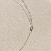 0.18 Ct. Blue Sapphire Accent Stones Necklace, 14K White Gold Life Style