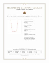 0.17 Ct. Pink Tourmaline Accent Stones Necklace, 14K Yellow Gold Scan Report