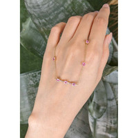 0.17 Ct. Pink Tourmaline Accent Stones Necklace, 14K Yellow Gold Life Style