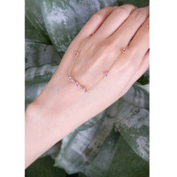 0.17 Ct. Pink Tourmaline Accent Stones Necklace, 14K Yellow Gold Life Style