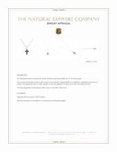 0.47 Ct. Blue Sapphire Religious Necklace, 14K White Gold Appraisal