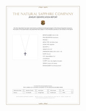 0.47 Ct. Blue Sapphire Religious Necklace, 14K White Gold Scan Report