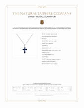 0.47 Ct. Blue Sapphire Religious Necklace, 14K White Gold Scan Report