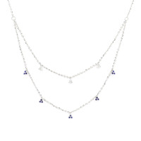 0.23 Ct. Sapphire 14K White Gold necklace