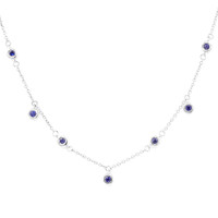 0.40 Ct. Sapphire 14K White Gold necklace
