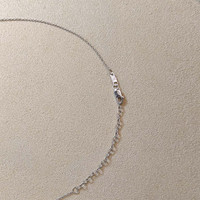 0.40 Ct. Blue Sapphire Bezel Necklace, 14K White Gold Life Style