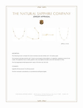 0.60 Ct. Blue Sapphire Bezel Necklace, 14K Yellow Gold Appraisal