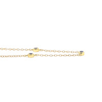 0.60 Ct. Blue Sapphire Bezel Necklace, 14K Yellow Gold Image