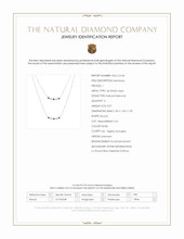 0.07 Ct. Natural Diamond and Blue Sapphire Bezel Necklace, 14K White Gold Scan Report