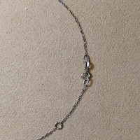 0.07 Ct. Natural Diamond and Blue Sapphire Bezel Necklace, 14K White Gold Life Style