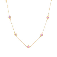1.35 Ct. Sapphire 14K Yellow Gold necklace