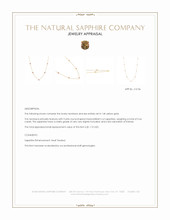 0.64 Ct. Pink Sapphire Bezel Necklace, 14K Yellow Gold Appraisal