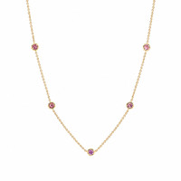 0.64 Ct. Sapphire 14K Yellow Gold necklace