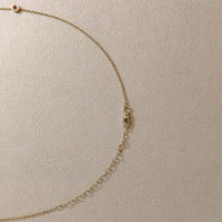 0.64 Ct. Pink Sapphire Bezel Necklace, 14K Yellow Gold Life Style