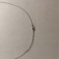 0.64 Ct. Natural Diamond and Blue Sapphire Tennis/Riviere Necklace, 14K White Gold Life Style