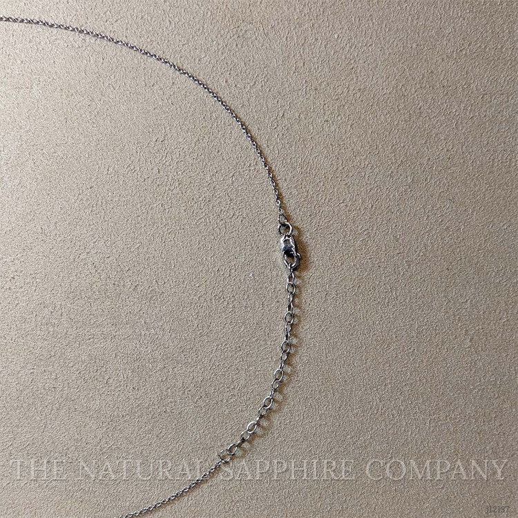 0.64 Ct. Natural Diamond and Blue Sapphire Tennis/Riviere Necklace, 14K White Gold