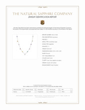0.47 Ct. Multi Color Sapphire Bezel Necklace, 14K White Gold Scan Report
