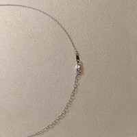 0.47 Ct. Multi Color Sapphire Bezel Necklace, 14K White Gold Life Style
