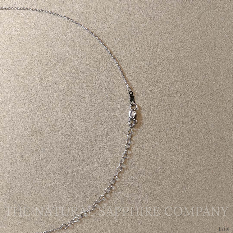 0.47 Ct. Multi Color Sapphire Bezel Necklace, 14K White Gold