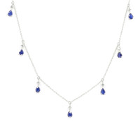 1.35 Ct. Sapphire 14K White Gold necklace