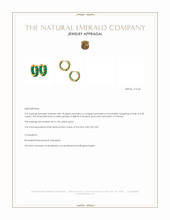 4.50 Ct.Tw.Total Carat Weight Emerald Bezel Earrings, 14K Yellow Gold Appraisal