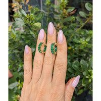 4.50&nbsp;Ct.Tw.Total Carat Weight Emerald Bezel Earrings, 14K Yellow Gold Life Style