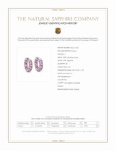 5.40 Ct.Tw.Total Carat Weight Pink Sapphire Hoops Earrings, 14K White Gold Scan Report