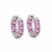 5.40 Ct.Tw. Sapphire 14K White Gold earring