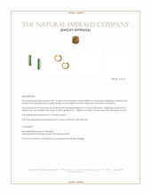0.42 Ct.Tw.Total Carat Weight Emerald and Natural Diamond Pave Earrings, 14K Yellow Gold Appraisal