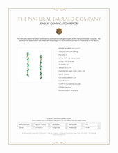 0.90 Ct.Tw.Total Carat Weight Emerald Drops Earrings, 14K Yellow Gold Scan Report