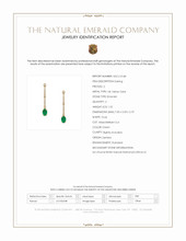 1.52&nbsp;Ct.Tw.Total Carat Weight Emerald and Natural Diamond Pave Earrings, 14K Yellow Gold Scan Report