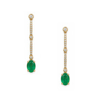 1.52 Ct.Tw. Emerald 14K Yellow Gold earring