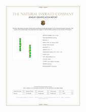 1.17 Ct.Tw.Total Carat Weight Emerald Hoops Earrings, 14K Yellow Gold Scan Report