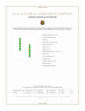 1.17 Ct.Tw.Total Carat Weight Emerald Hoops Earrings, 14K Yellow Gold Scan Report