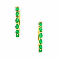 1.17 Ct.Tw. Emerald 14K Yellow Gold earring
