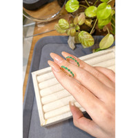 1.17 Ct.Tw.Total Carat Weight Emerald Hoops Earrings, 14K Yellow Gold Life Style