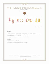 1.36 Ct.Tw.Total Carat Weight Pink Sapphire and Natural Diamond Hoops Earrings, 14K Yellow Gold Appraisal