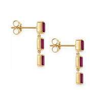 2.13&nbsp;Ct.Tw.Total Carat Weight Ruby Drops Earrings, 14K Yellow Gold Image