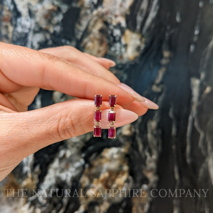 2.13 Ct.Tw. Ruby Drops Earrings, 14K Yellow Gold