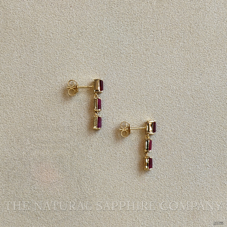 2.13 Ct.Tw. Ruby Drops Earrings, 14K Yellow Gold