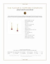 0.34 Ct.Tw.Total Carat Weight Pink Sapphire Bezel Earrings, 14K Yellow Gold Scan Report