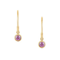 0.34 Ct.Tw. Sapphire 14K Yellow Gold earring