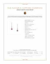 0.32&nbsp;Ct.Tw.Total Carat Weight Pink Sapphire Bezel Earrings, 14K White Gold Scan Report