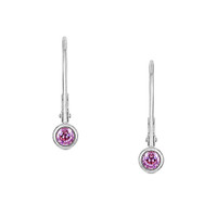0.32 Ct.Tw. Sapphire 14K White Gold earring