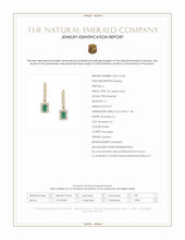 0.51 Ct.Tw.Total Carat Weight Emerald and Natural Diamond Halo Earrings, 14K Yellow Gold Scan Report