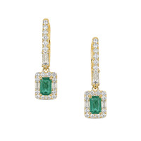 0.51 Ct.Tw. Emerald 14K Yellow Gold earring