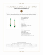 2.21 Ct.Tw.Total Carat Weight Emerald and Natural Diamond Pave Earrings, 14K Yellow Gold Scan Report